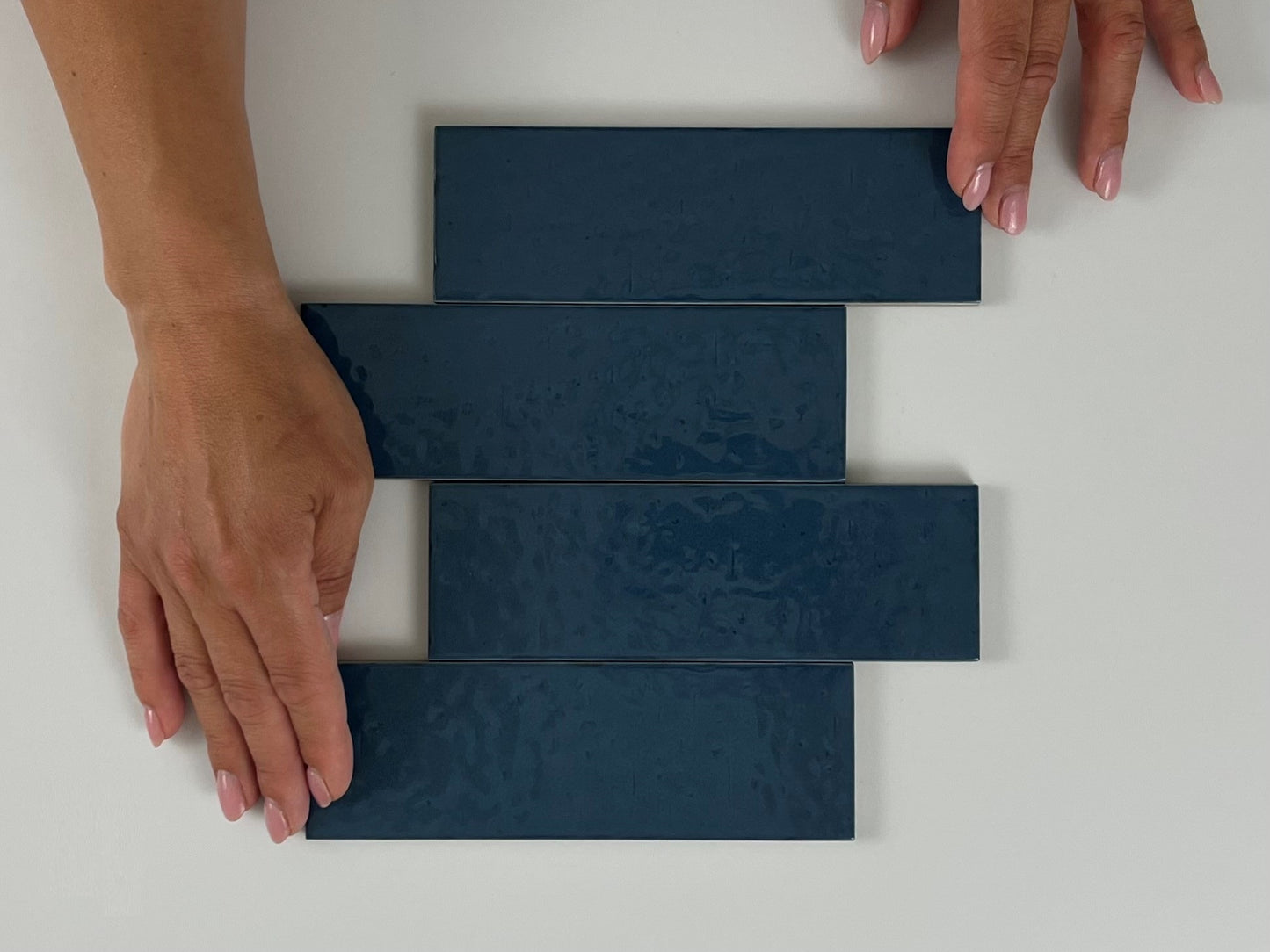 Wandtegel Kalma Deep Blue 6x18,6 glans - WDtegels
