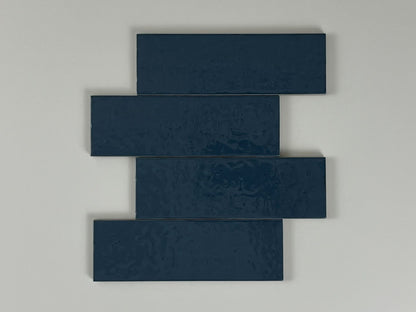 Wandtegel Kalma Deep Blue 6x18,6 glans - WDtegels