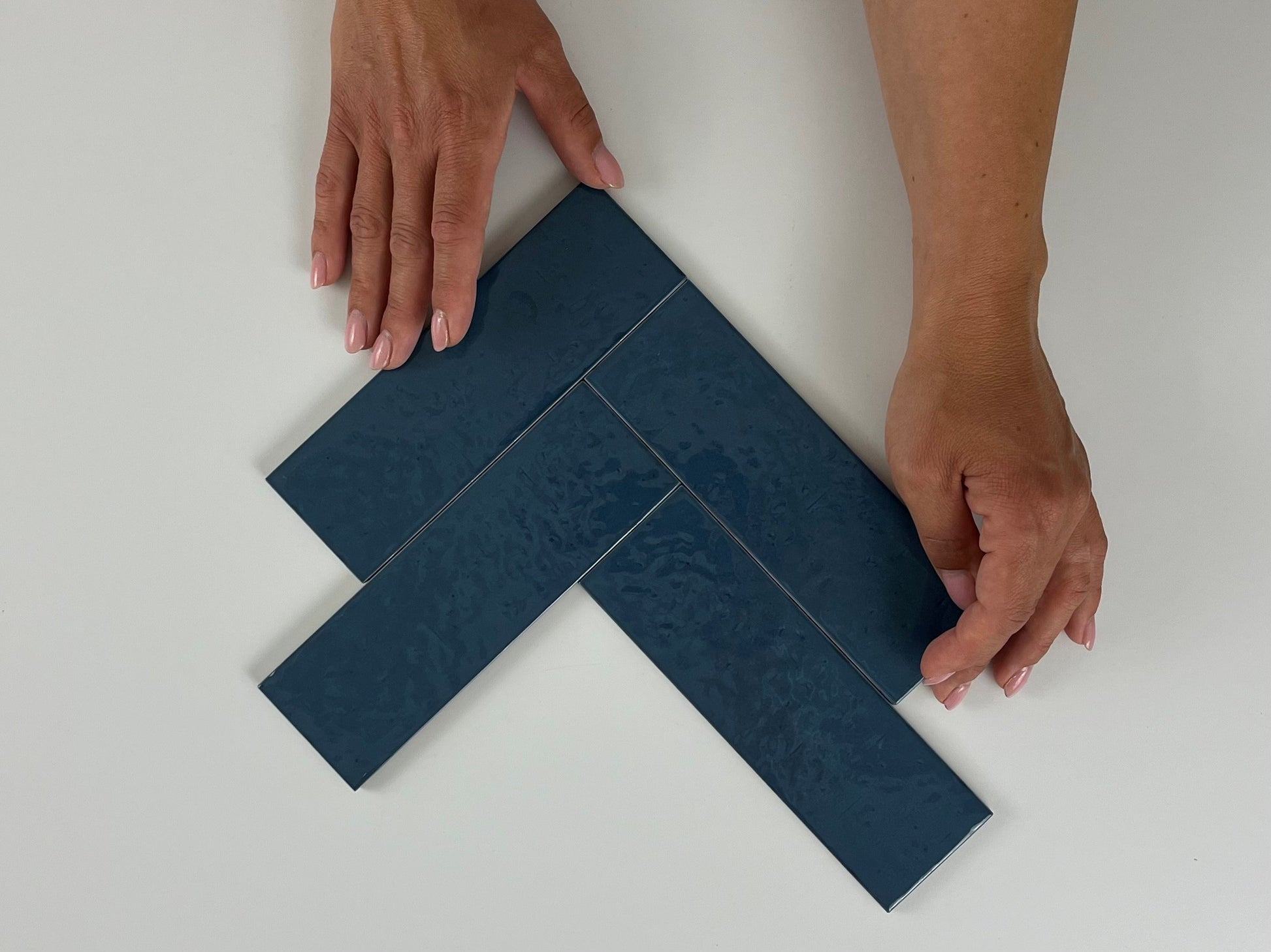Wandtegel Kalma Deep Blue 6x18,6 glans - WDtegels