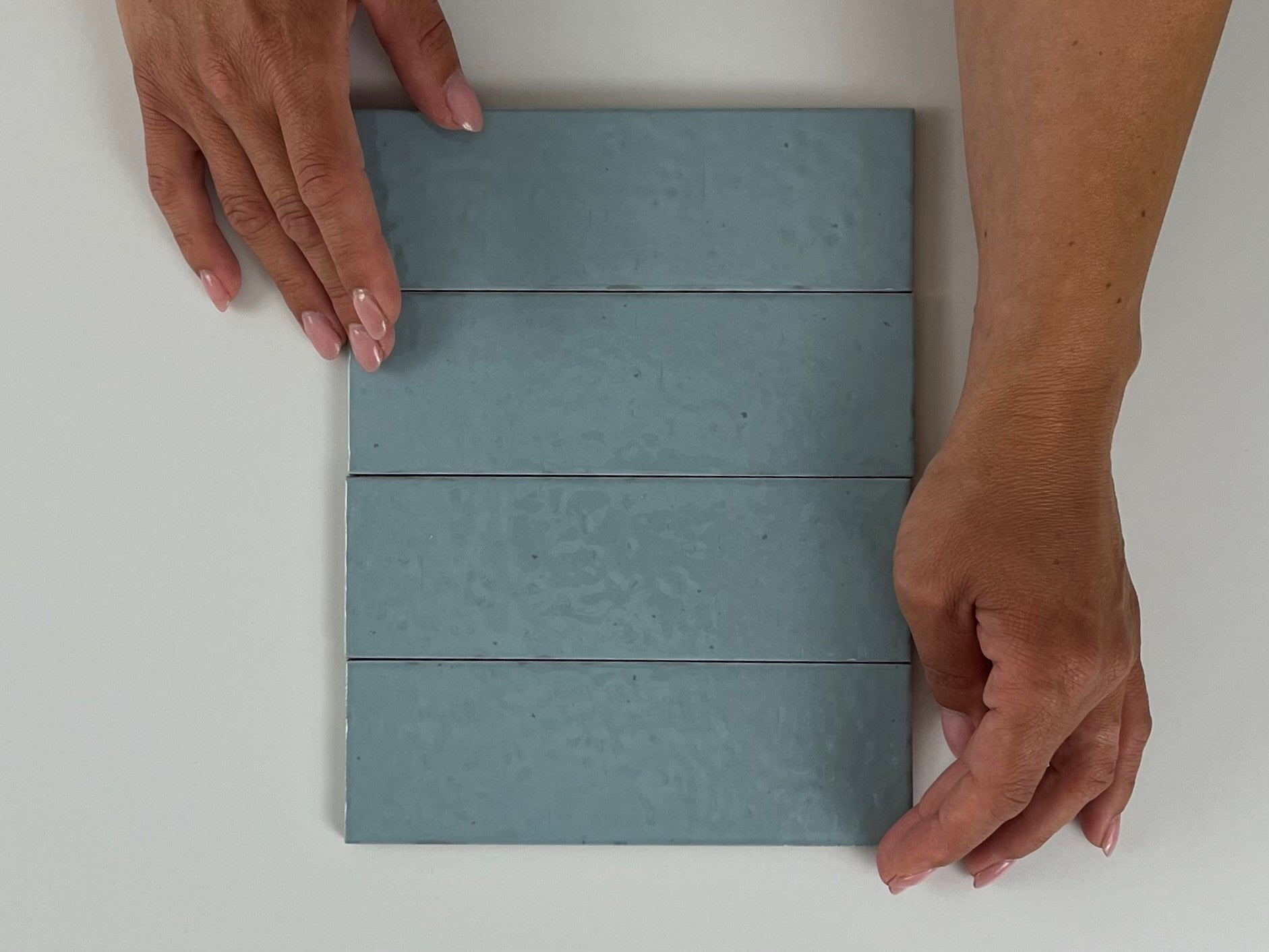 Wandtegel Kalma Powder Blue 6x18,6 glans - WDtegels