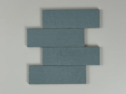 Wandtegel Kalma Powder Blue 6x18,6 glans - WDtegels