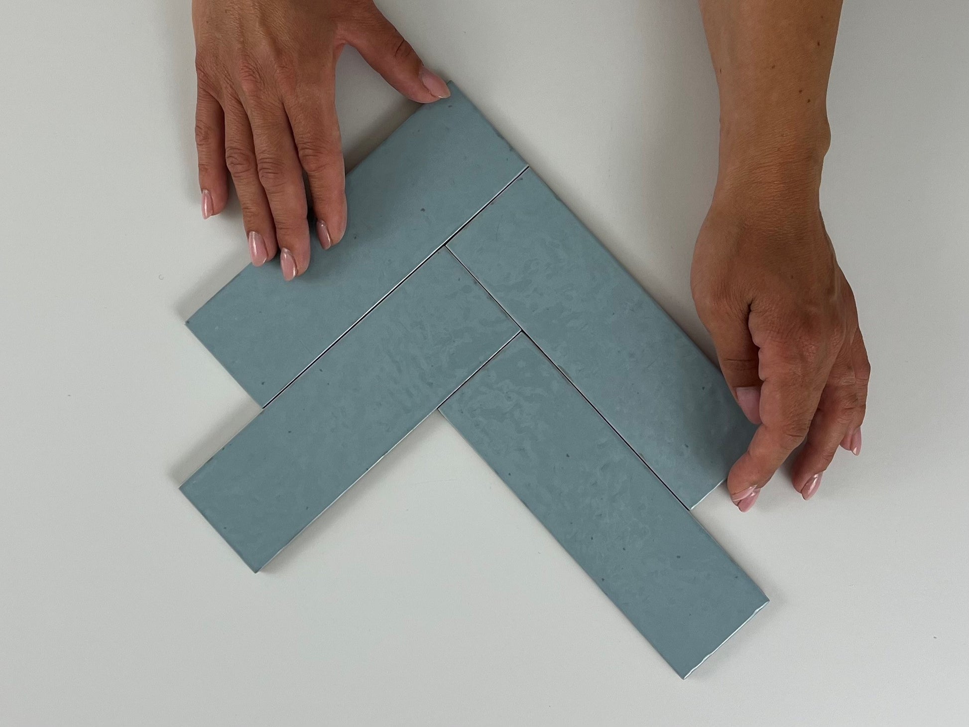 Wandtegel Kalma Powder Blue 6x18,6 glans - WDtegels
