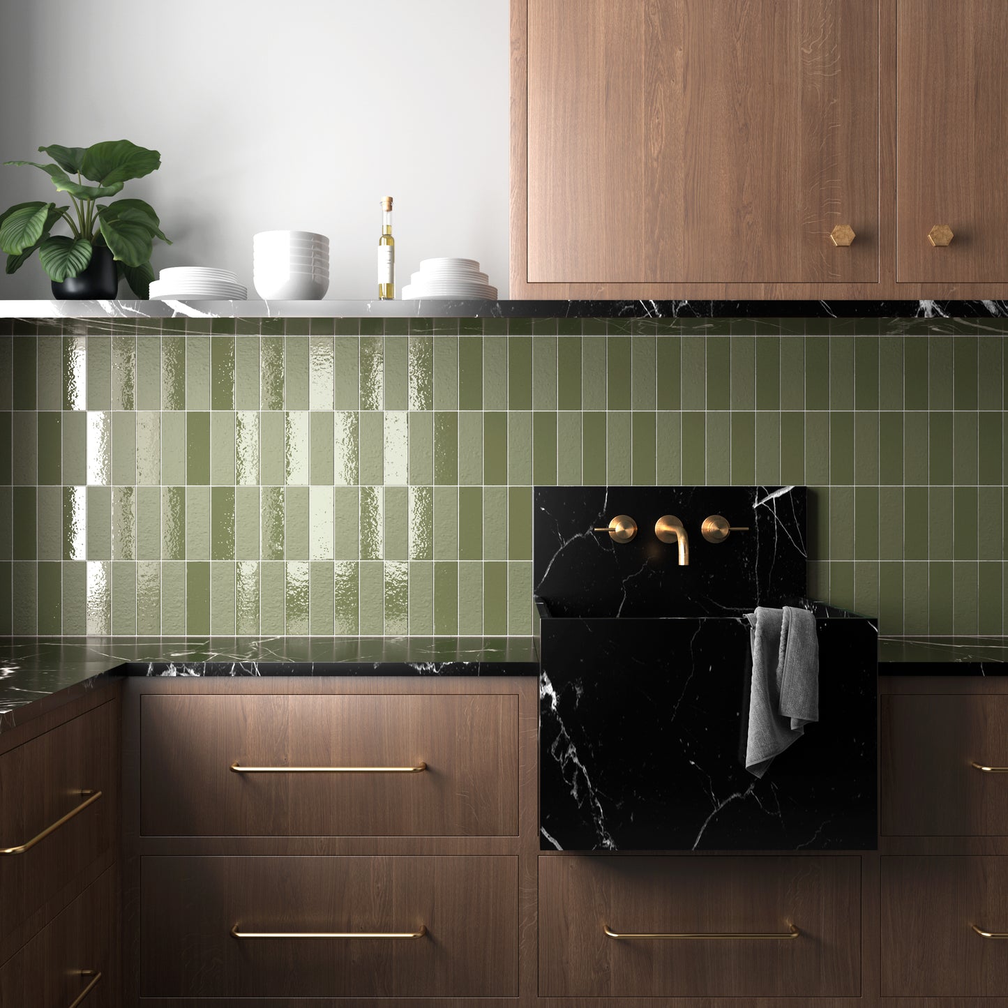 Wandtegel Kalma Selva 6x18,6 glans - WDtegels
