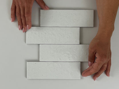 Wandtegel Kalma White 6x18,6 glans - WDtegels