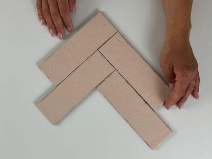 Wandtegel Kalma Rose 6x18,6 mat - WDtegels