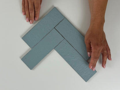 Wandtegel Kalma Powder Blue 6x18,6 mat - WDtegels