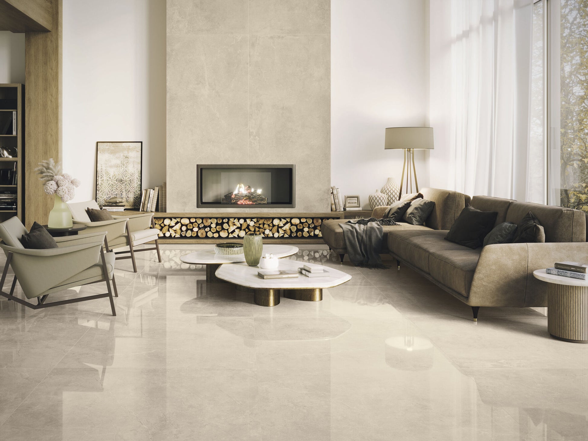 Slab Concept Cream mat 120x260 rett - WDtegels