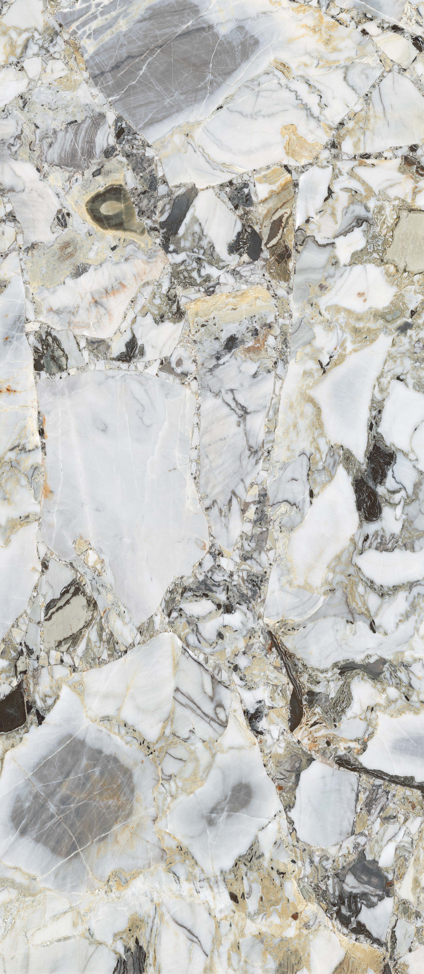 Slab White Beauty gepolijst 120x280 rett Bookmatch A - WDtegels