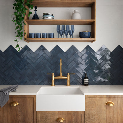 Premium Koko Blue Night 5x15 glans - WDtegels