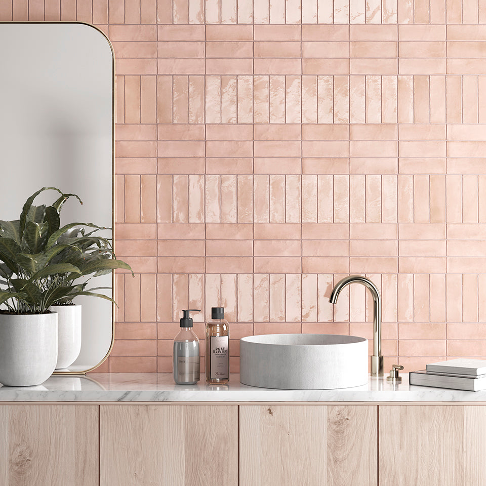 Premium Koko Orchard Pink 5x15 glans - WDtegels