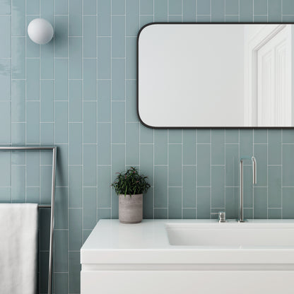 Wandtegel Premium Countri Ash Blue 6,5x20 glans - WDtegels