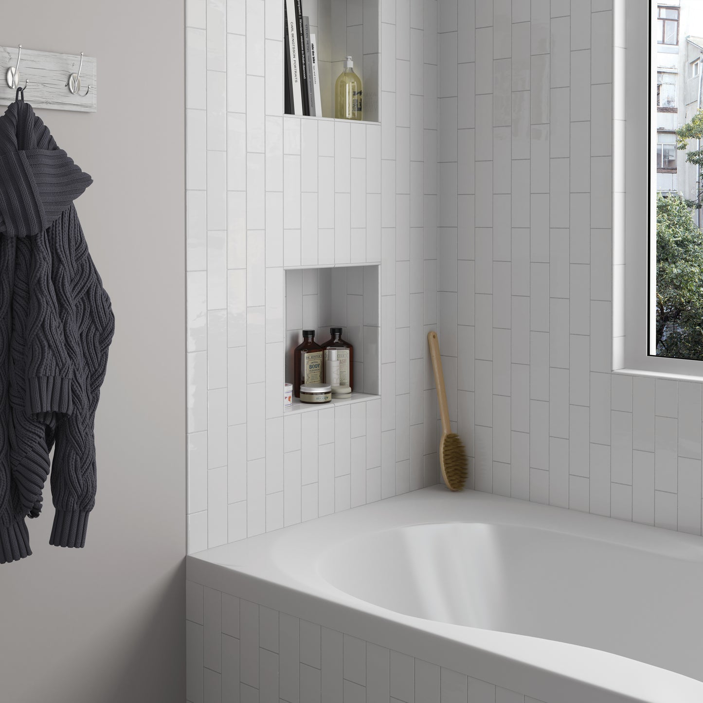 Wandtegel Premium Countri Blanco 6,5x20 glans - WDtegels