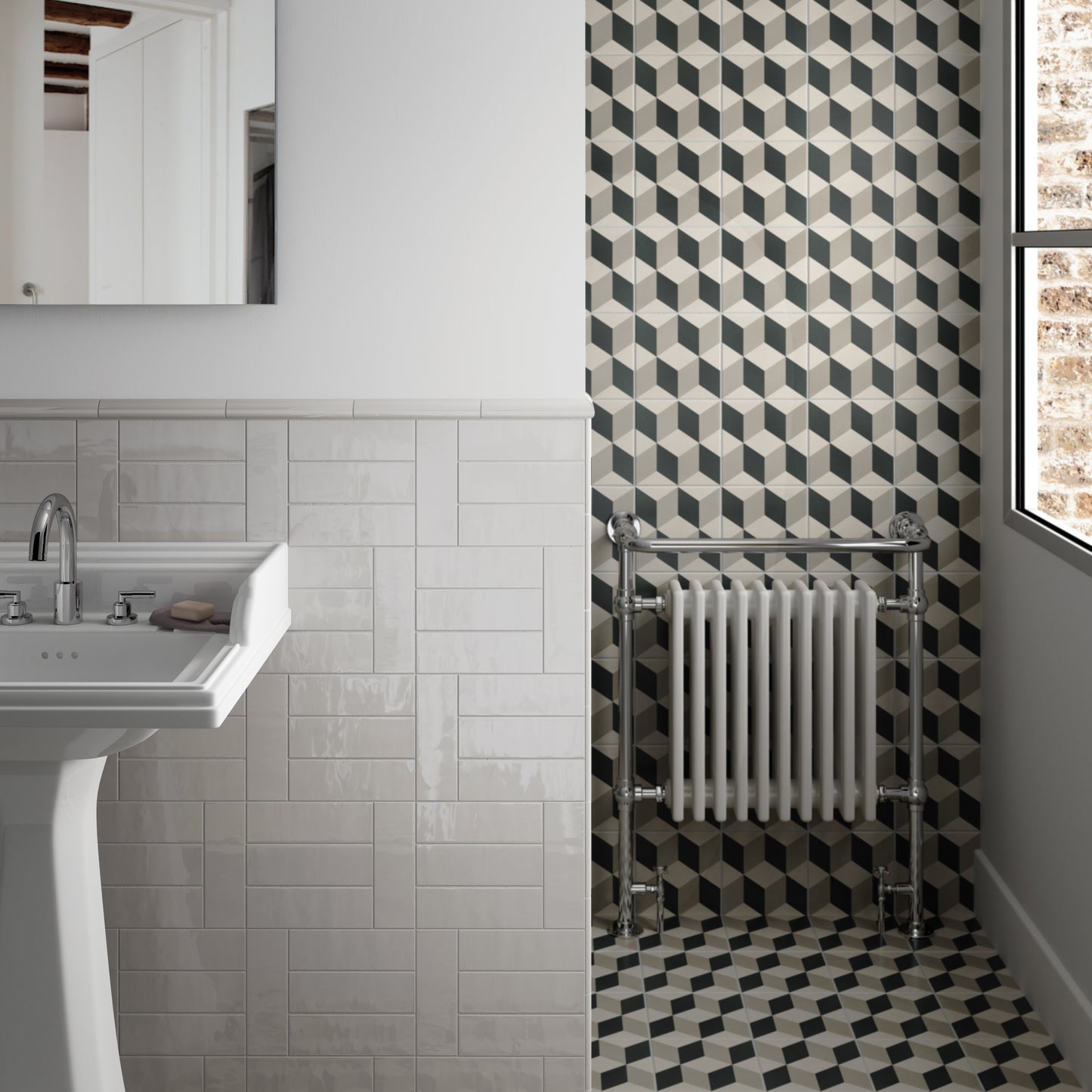 Wandtegel Premium Countri Gris Claro 6,5x20 glans - WDtegels