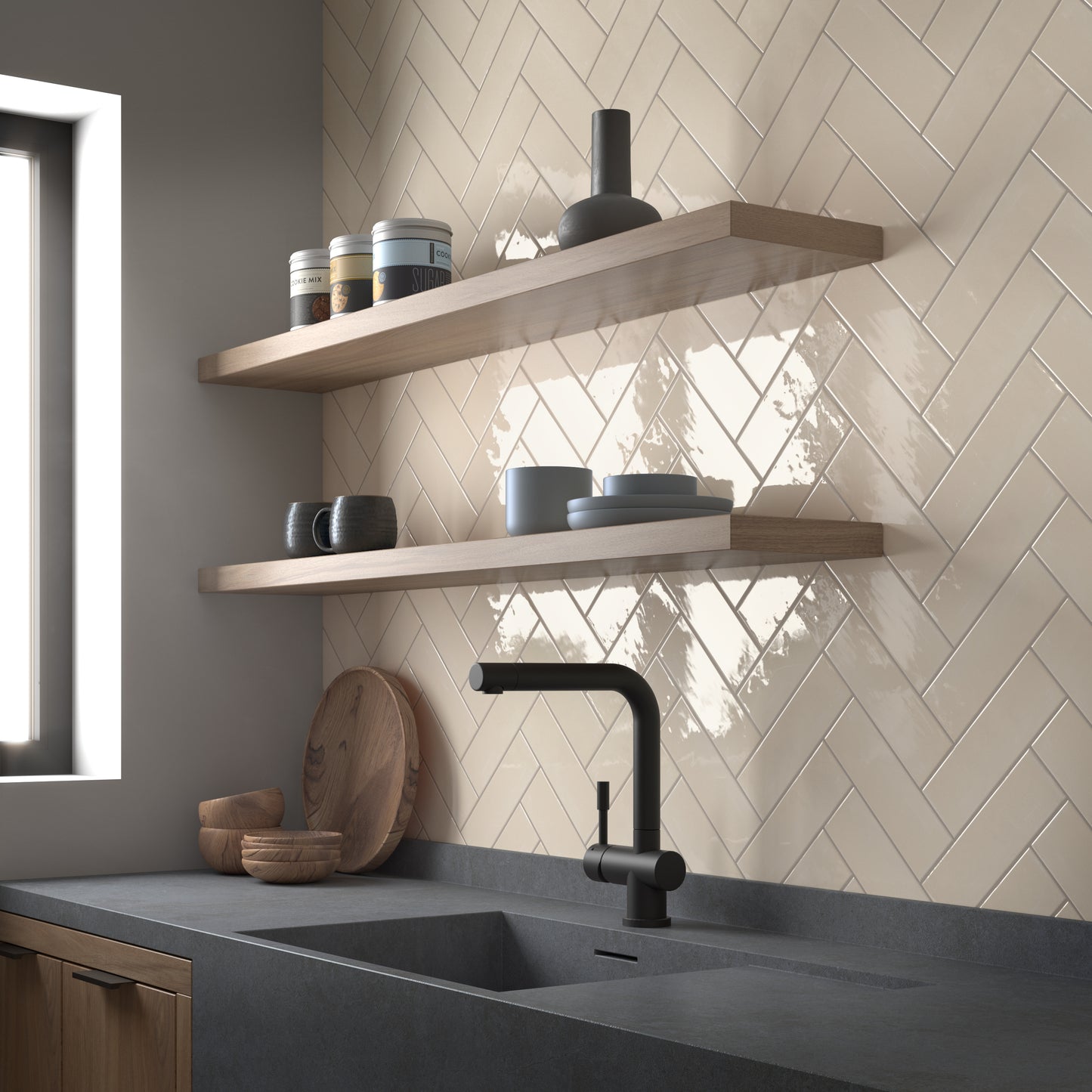 Wandtegel Premium Countri Ivori 6,5x20 glans - WDtegels