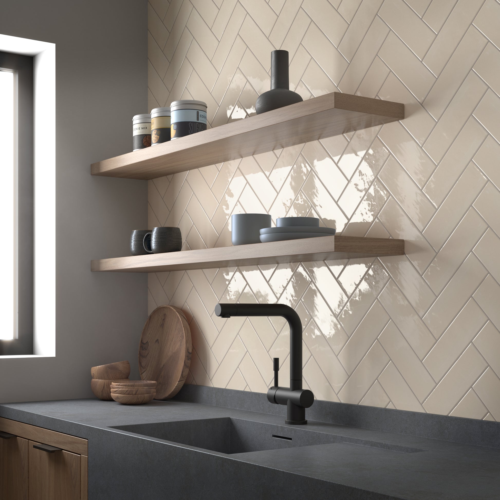 Wandtegel Premium Countri Ivori 6,5x20 glans - WDtegels