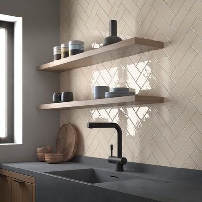 Wandtegel Premium Countri Ivori 6,5x20 glans - WDtegels
