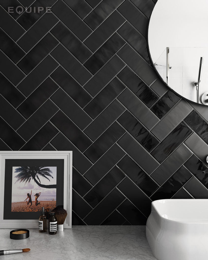 Wandtegel Premium Countri Anthracite 6,5x20 glans - WDtegels
