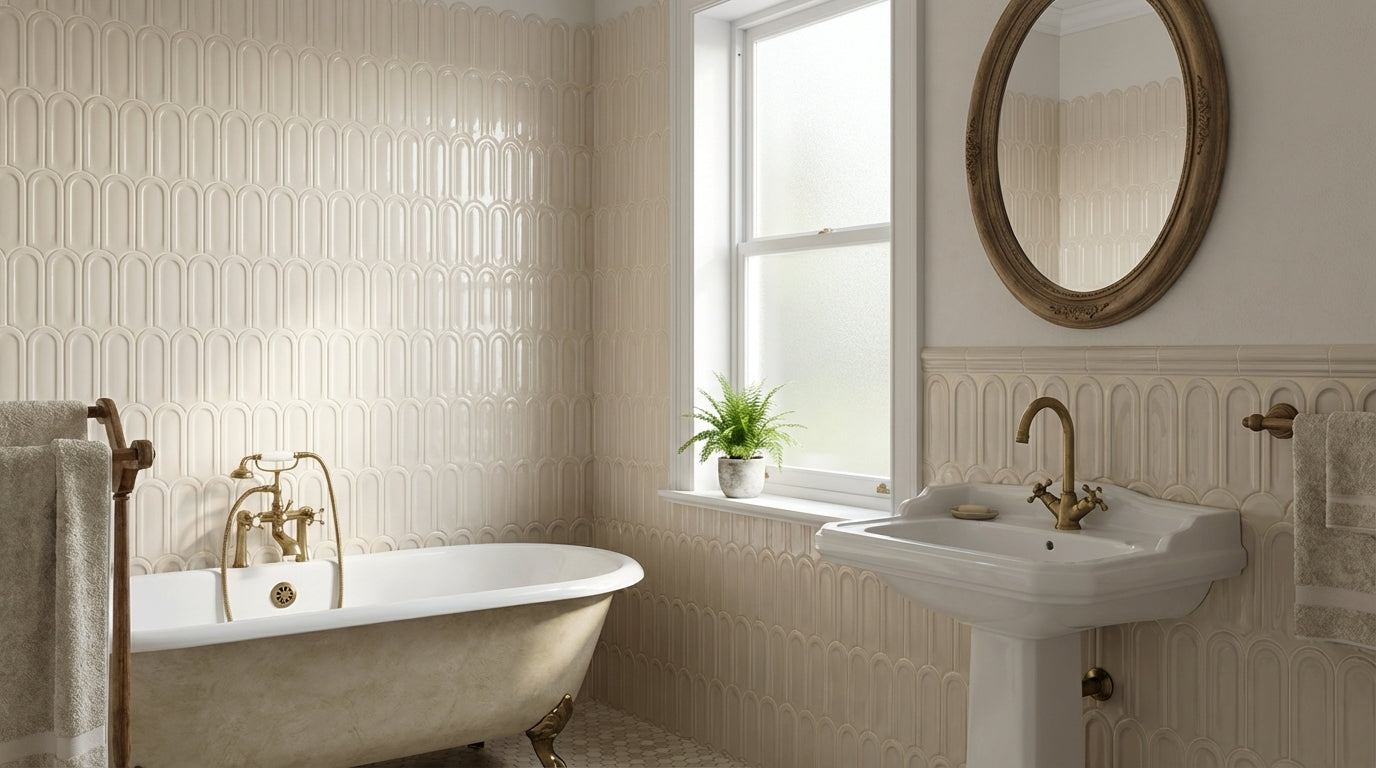 Wandtegel Gala Ivory glans 8x21 - WDtegels