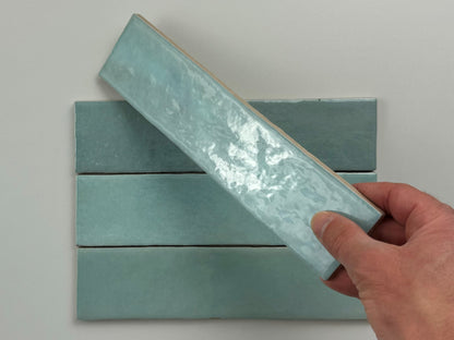 Trend tegels licht blauw glans 6x24,6 - WDtegels