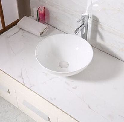 Waskom Opbouw Lorens Rond 40x40x13.5cm Wit - WDtegels