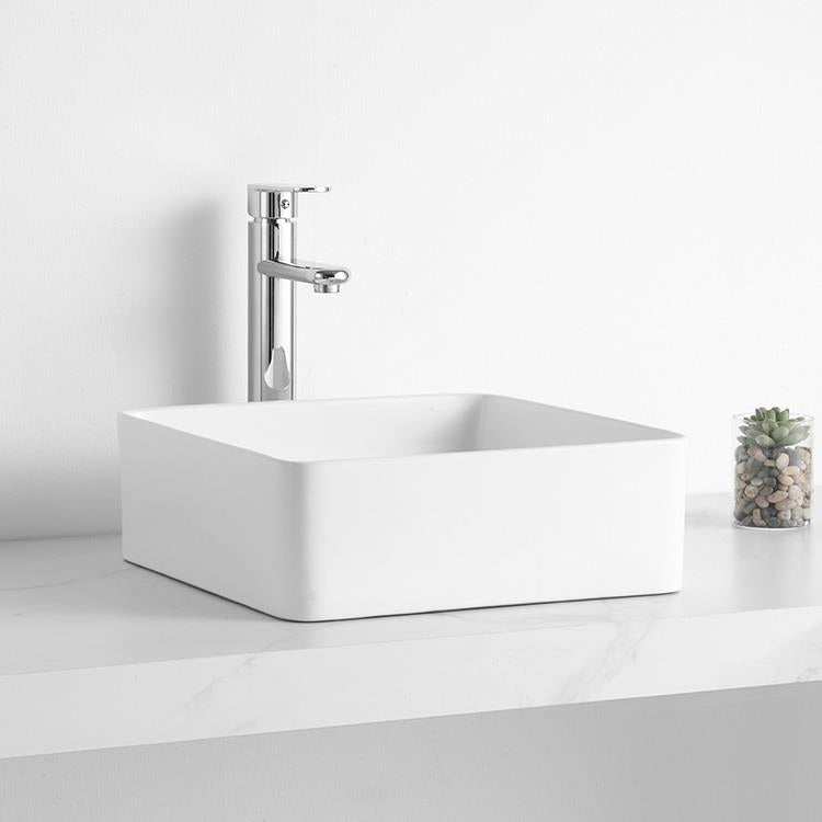 Waskom keramiek wit 38x38x13cm - WDtegels