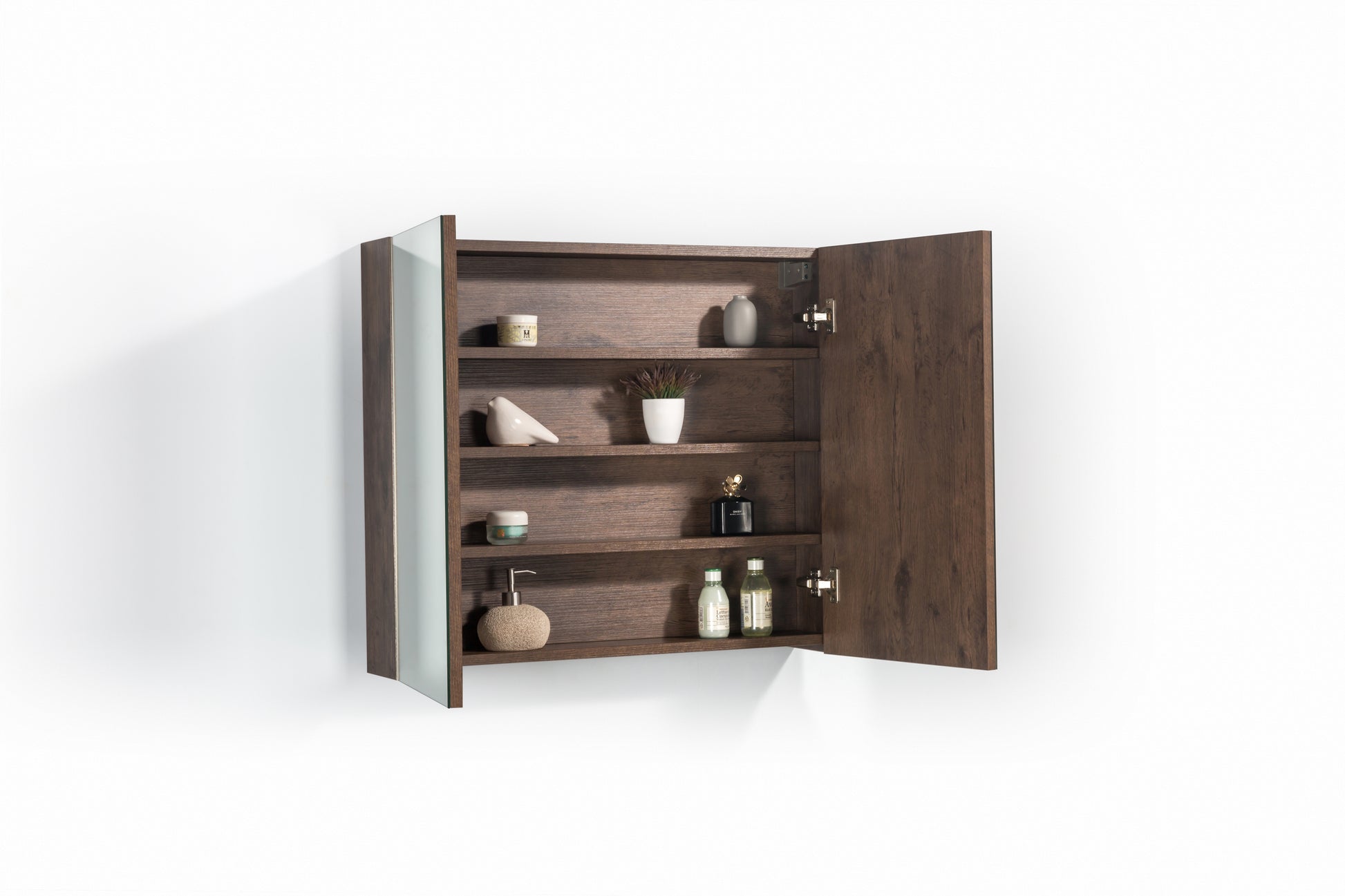 Spiegelkast Tieme mat donker eiken 80x70x16cm - WDtegels