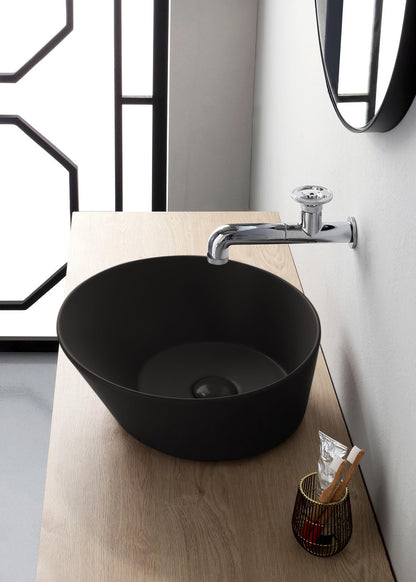 Mees design waskom rond mat zwart - WDtegels