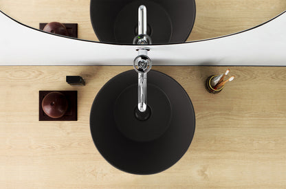 Mees design waskom rond mat zwart - WDtegels