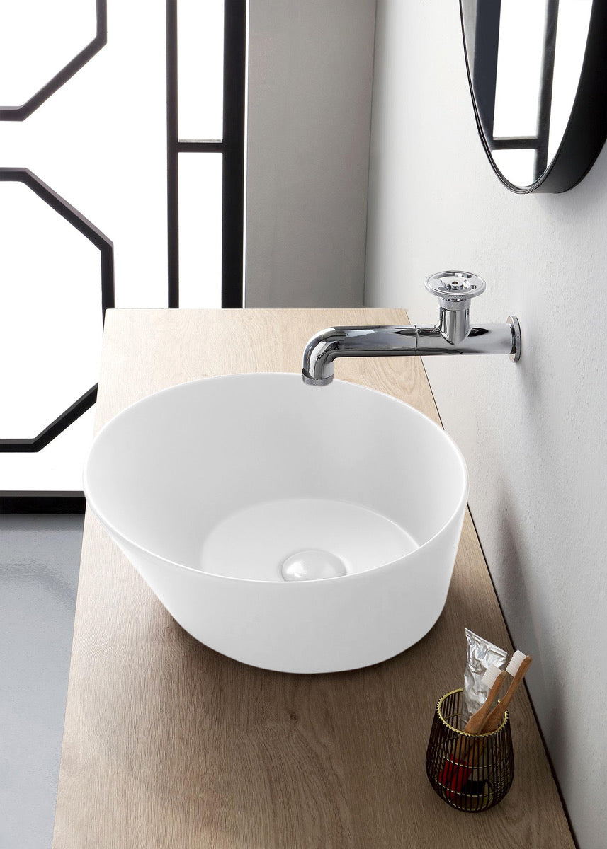 Mees design waskom rond mat wit - WDtegels