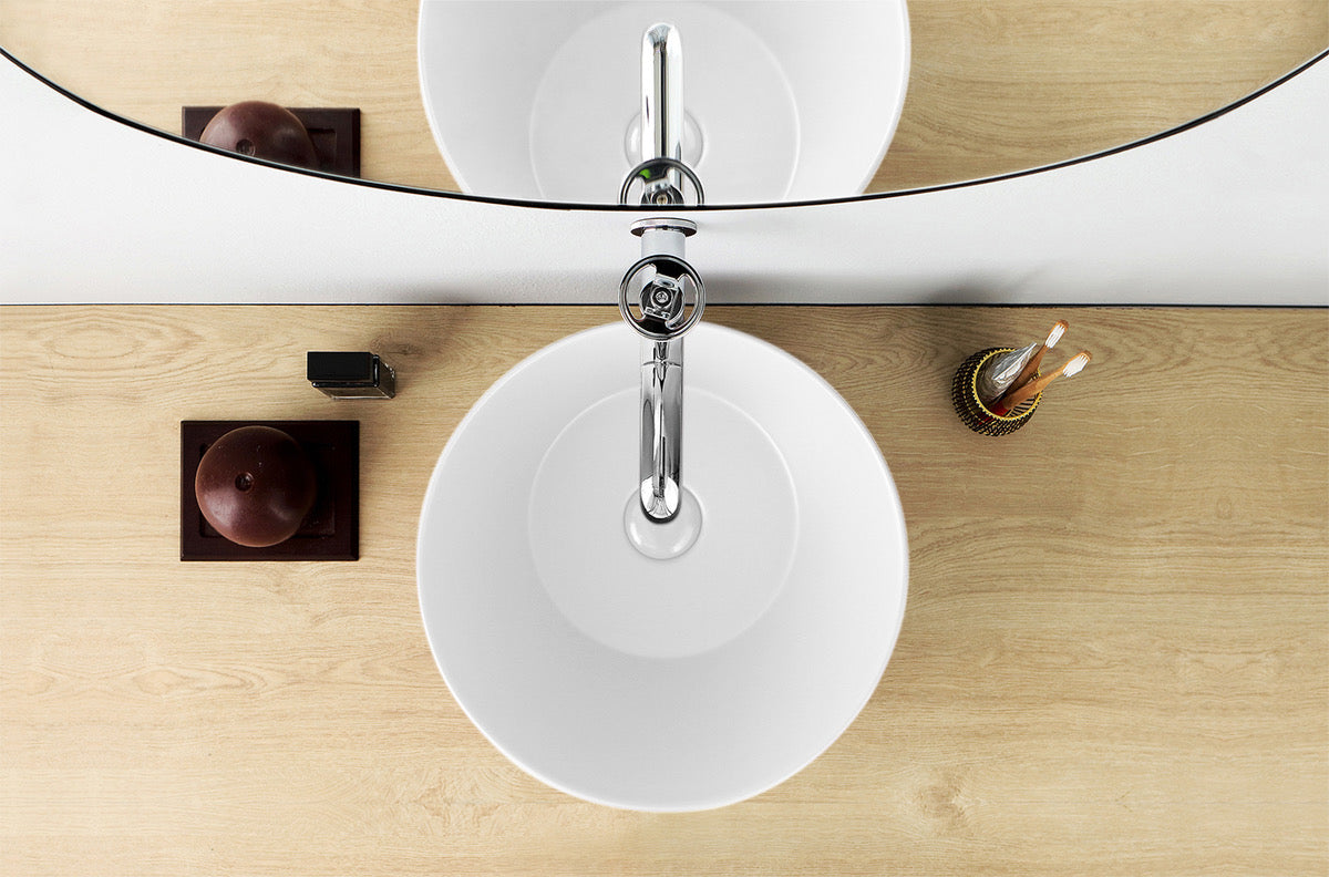 Mees design waskom rond mat wit - WDtegels