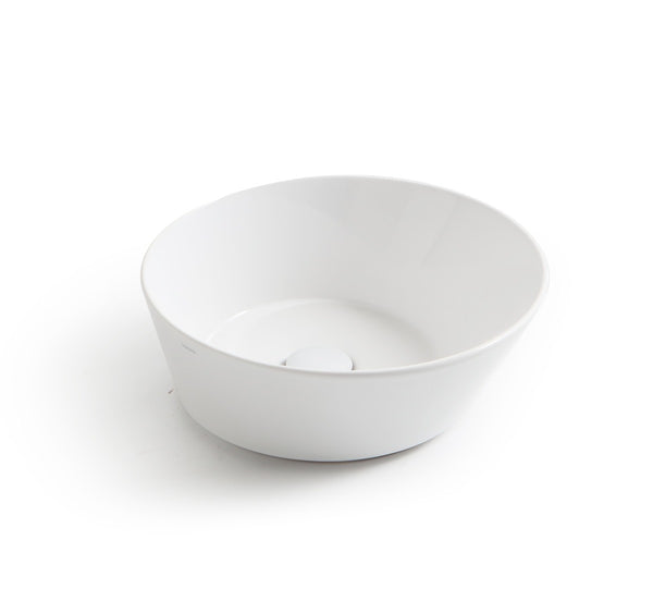 Mees design washbasin round matt white