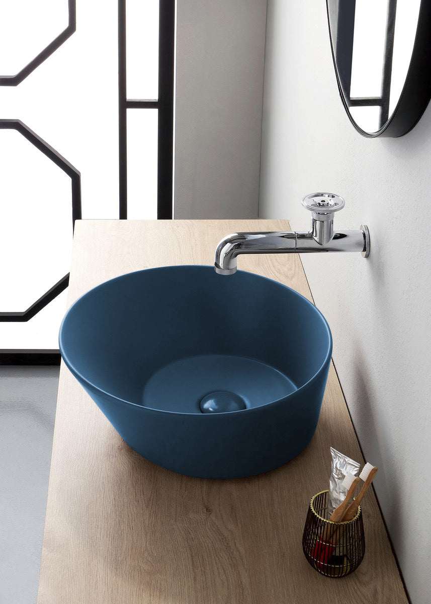 Mees design waskom rond mat blauw - WDtegels