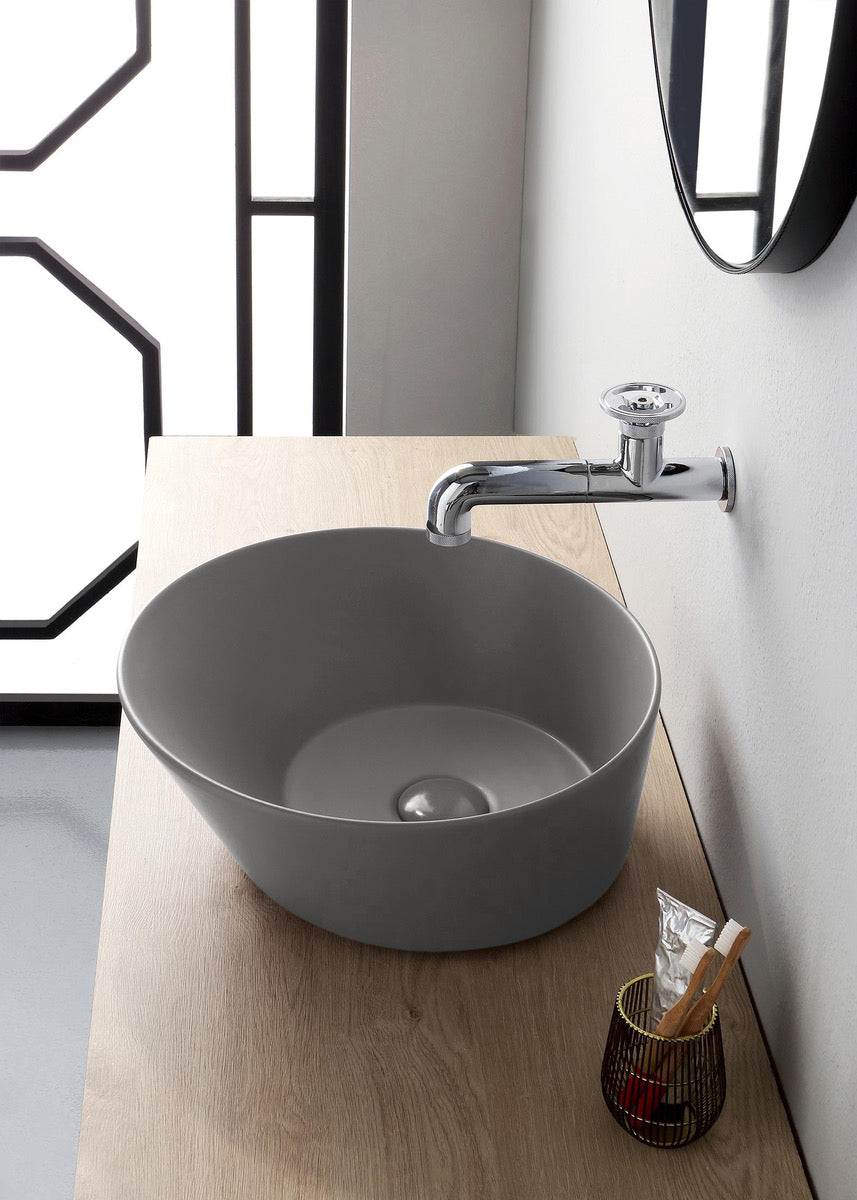 Mees design waskom rond mat grijs - WDtegels
