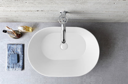 Mees design waskom ovaal mat wit