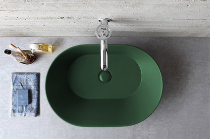 Mees design waskom ovaal mat groen