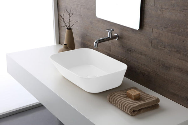 Mees design waskom rechthoek | 60x42x16,5cm | Mat wit