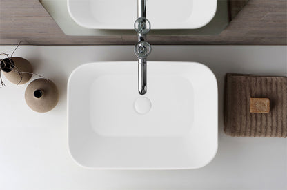 Mees design waskom rechthoek mat wit - WDtegels