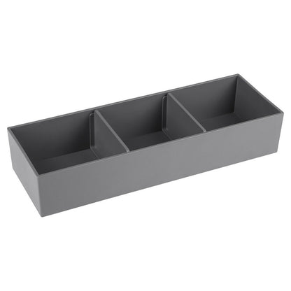 Lade organizer 32x11x6cm 3-vakken grijs - WDtegels