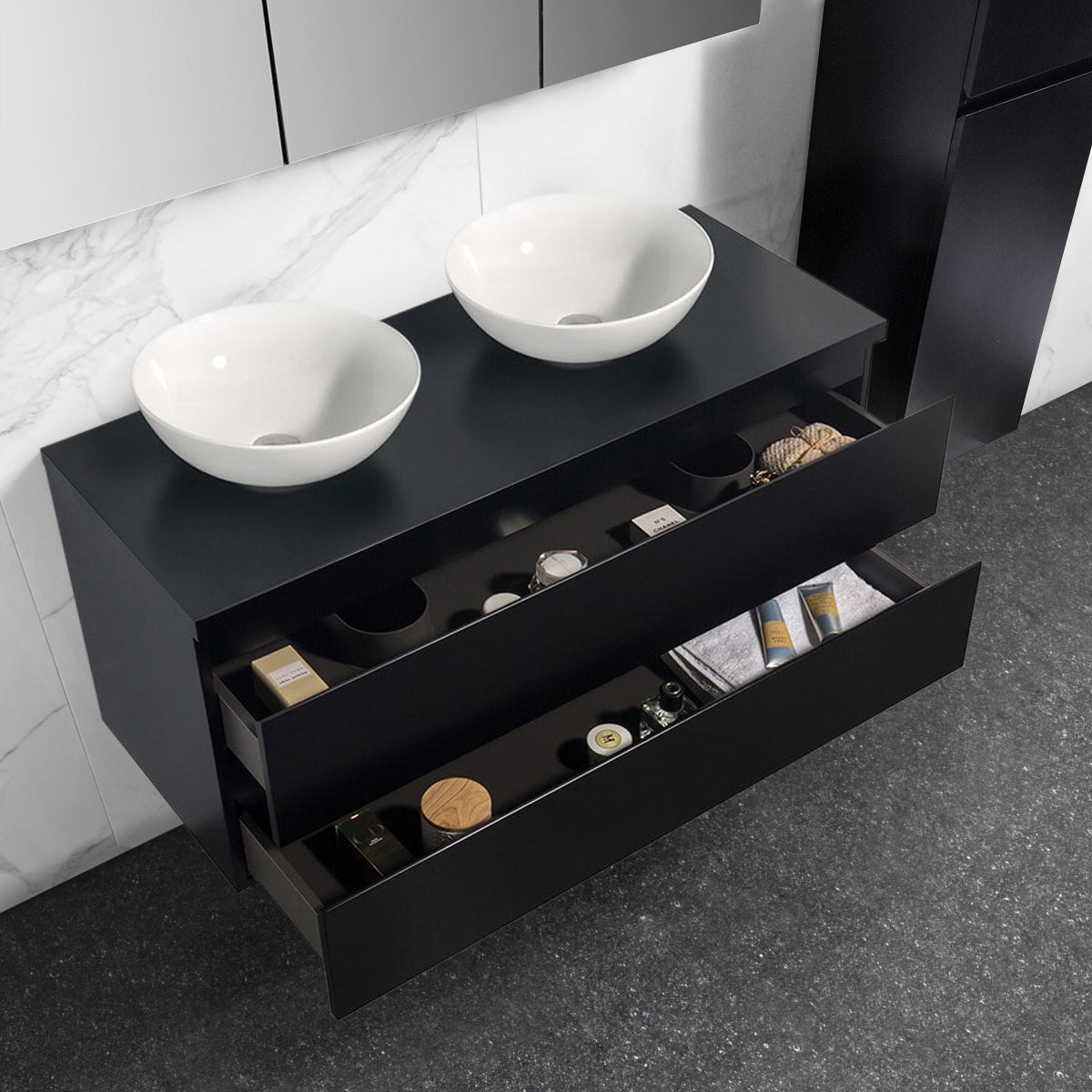 Lade organizer 32x21x6cm 3-vakken grijs - WDtegels