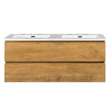 Mineraalmarmer wastafel Tieme 120cm wit zonder kraangat - WDtegels