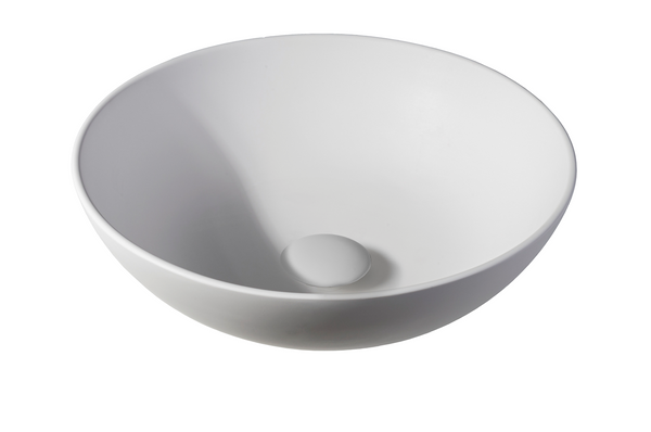 Solid surface basin Sanne | 38.5x38.5x13.8cm | White