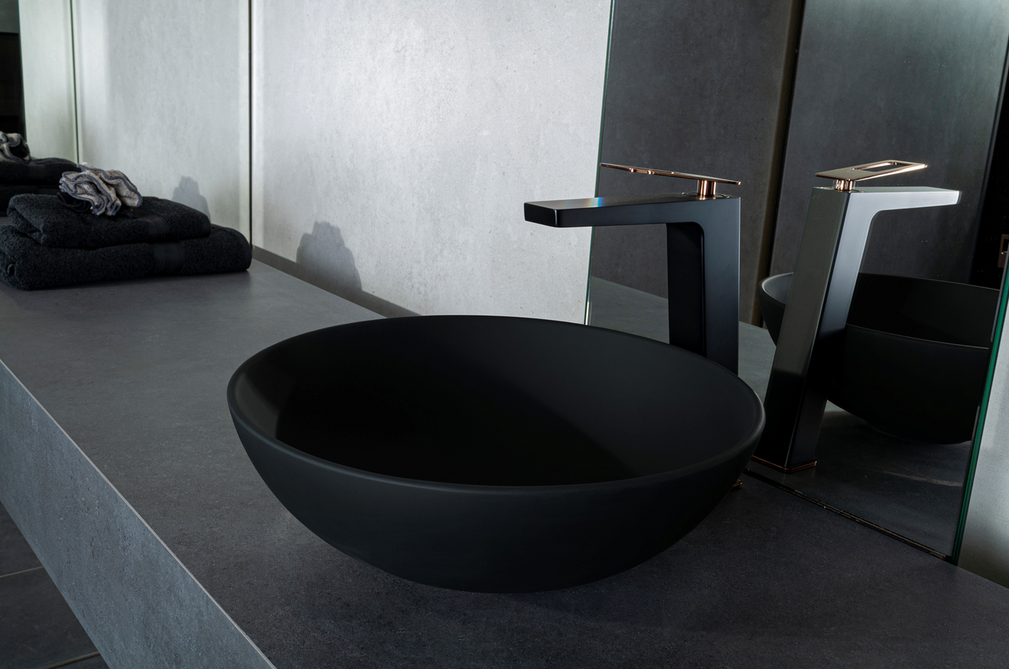 Solid surface waskom Sanne zwart - WDtegels