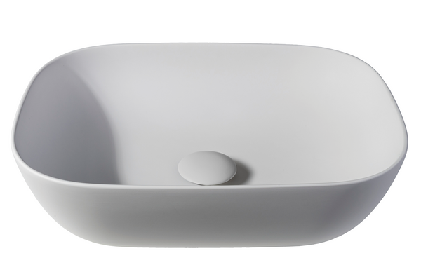 Solid surface sink Maud | 46x34x12.2cm | White