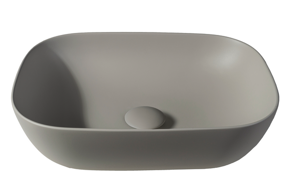 Solid surface basin Maud | 46x34x12.2cm | Greige