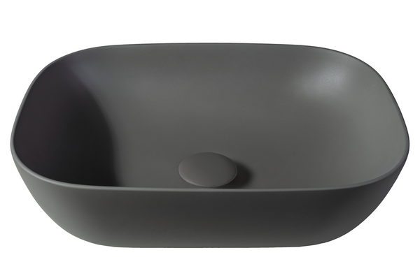 Solid surface basin Maud | 46x34x12.2cm | Grey