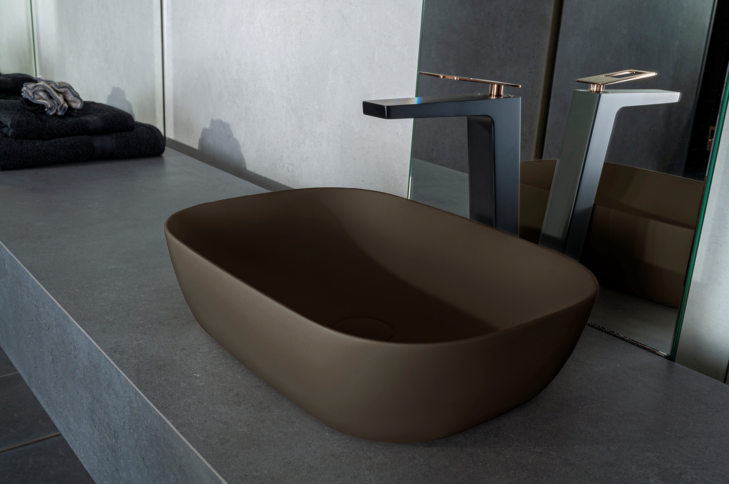 Solid surface waskom Maud moka - WDtegels