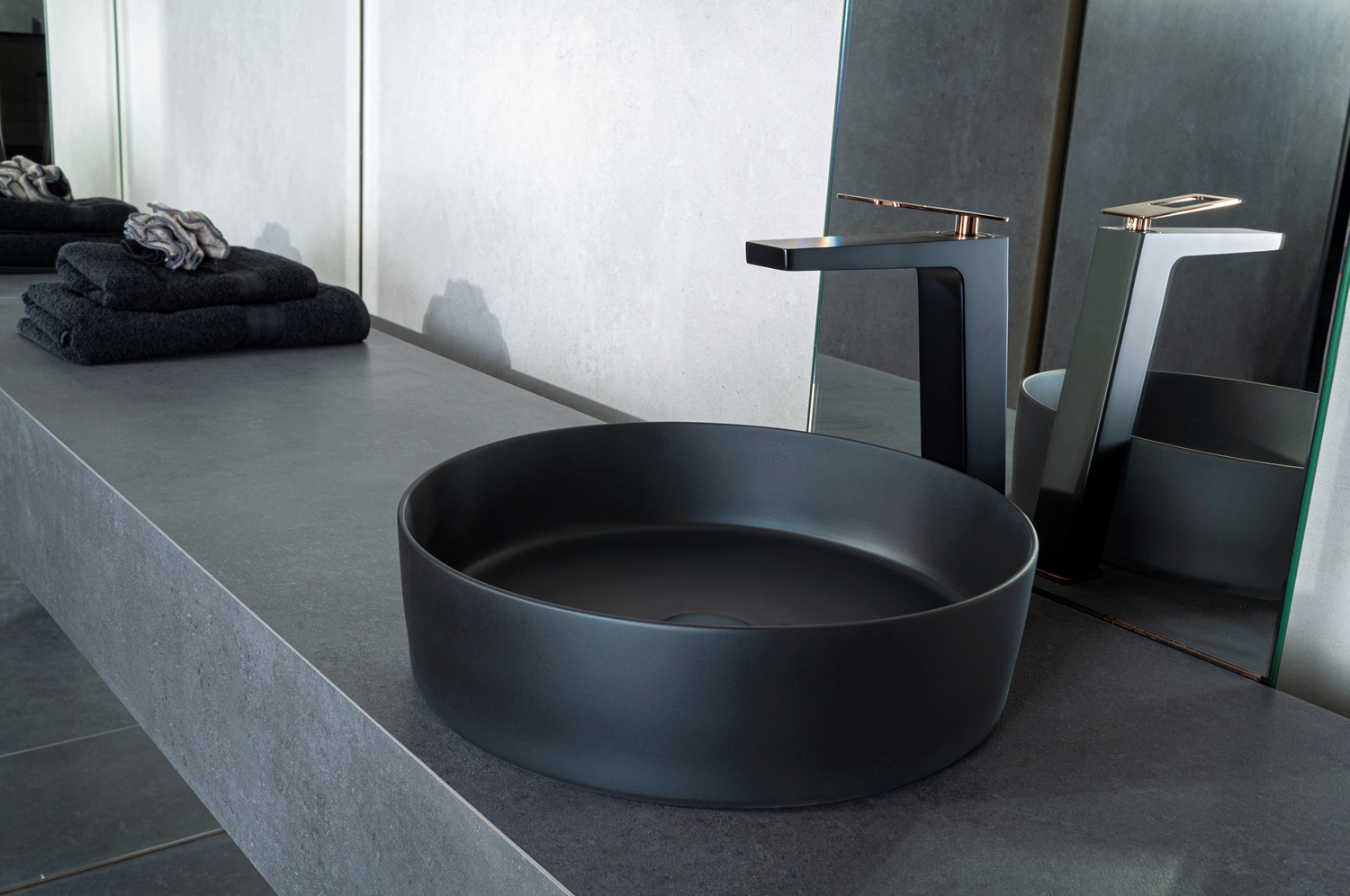 Solid surface waskom Tess antraciet - WDtegels