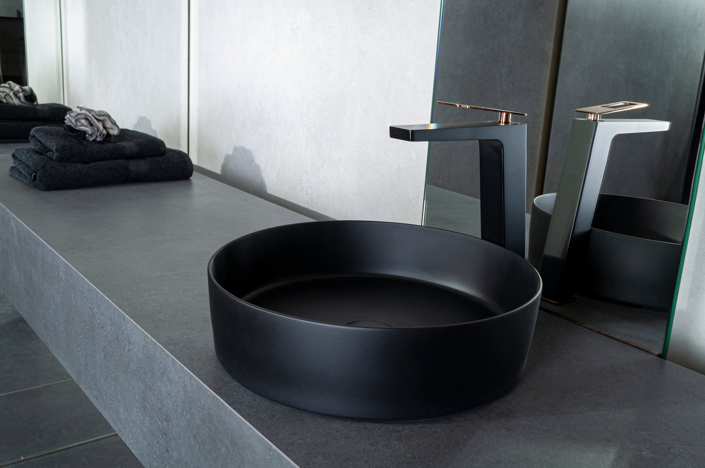 Solid surface waskom Tess zwart - WDtegels