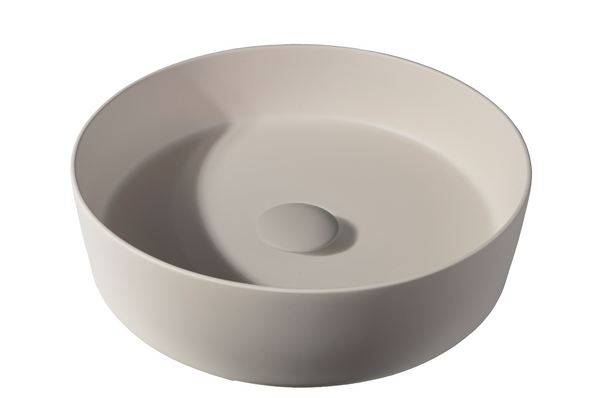 Solid surface washbasin Tess | 39x39x10.8cm | Beige