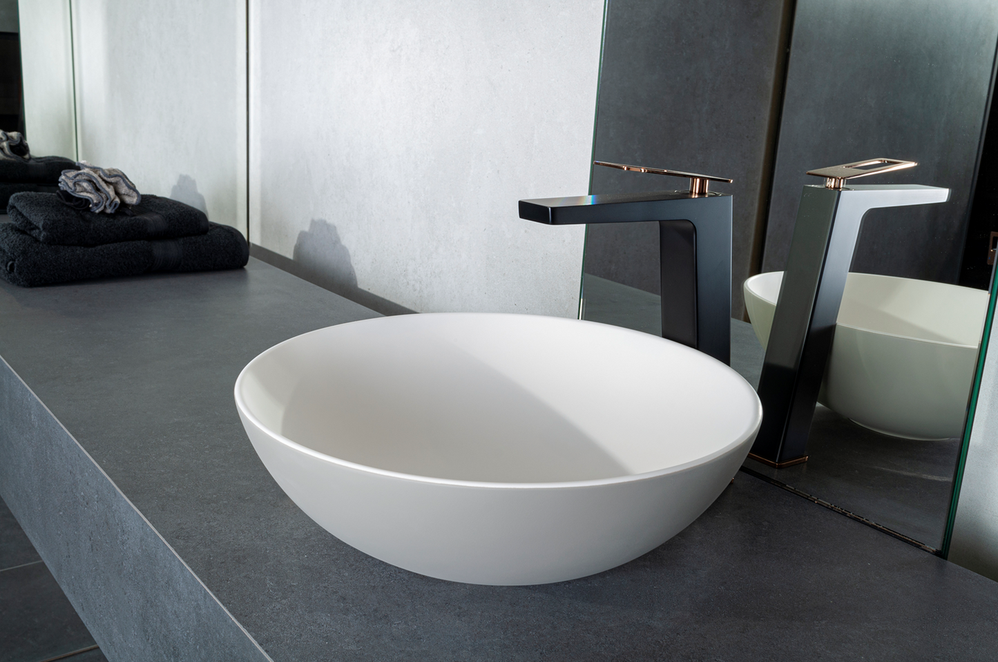 Solid surface waskom Sanne greige EXT - WDtegels